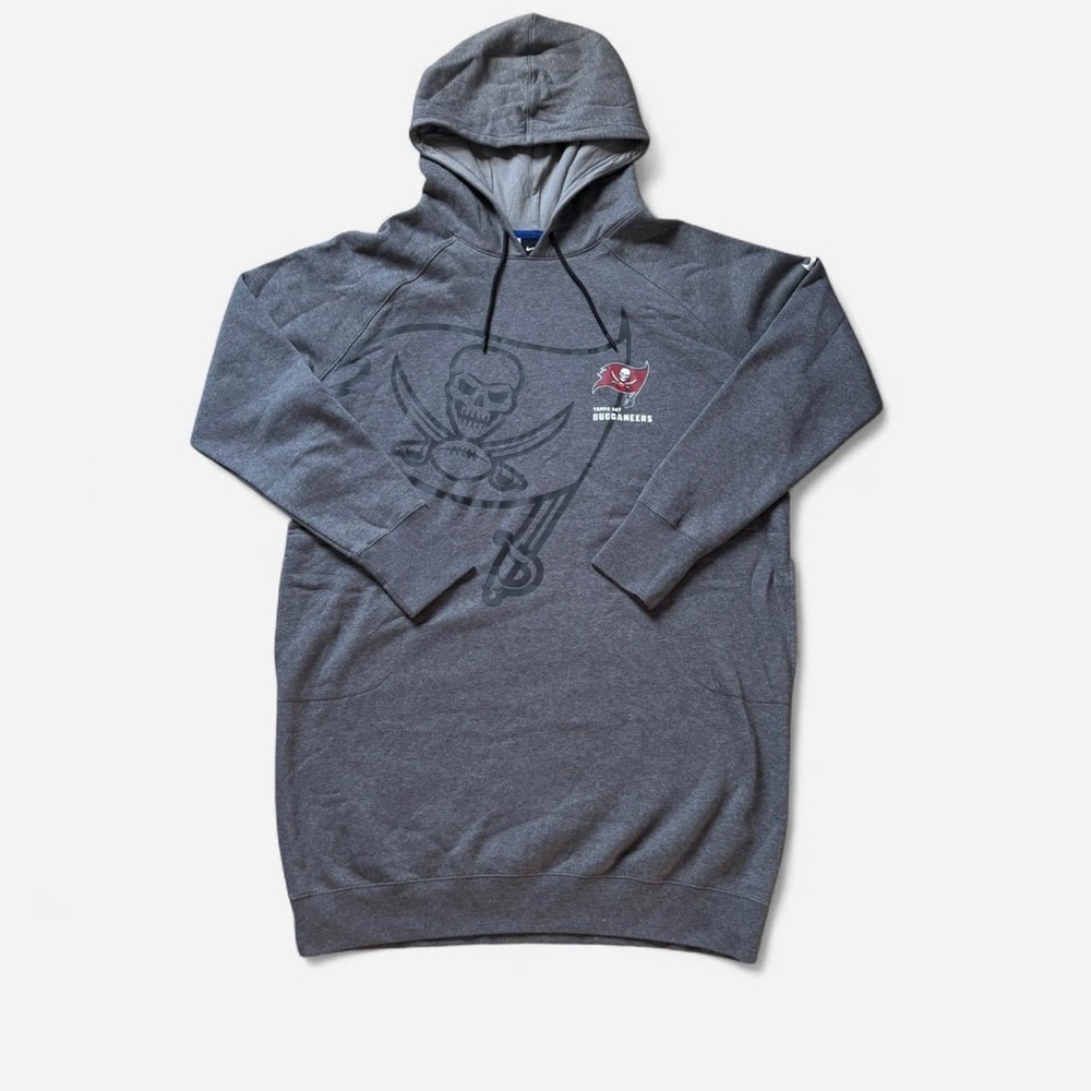 Grey Tampa Bay Buccaneers NFL Over Sized Pullover Hoodie
